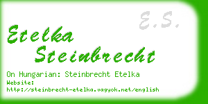 etelka steinbrecht business card